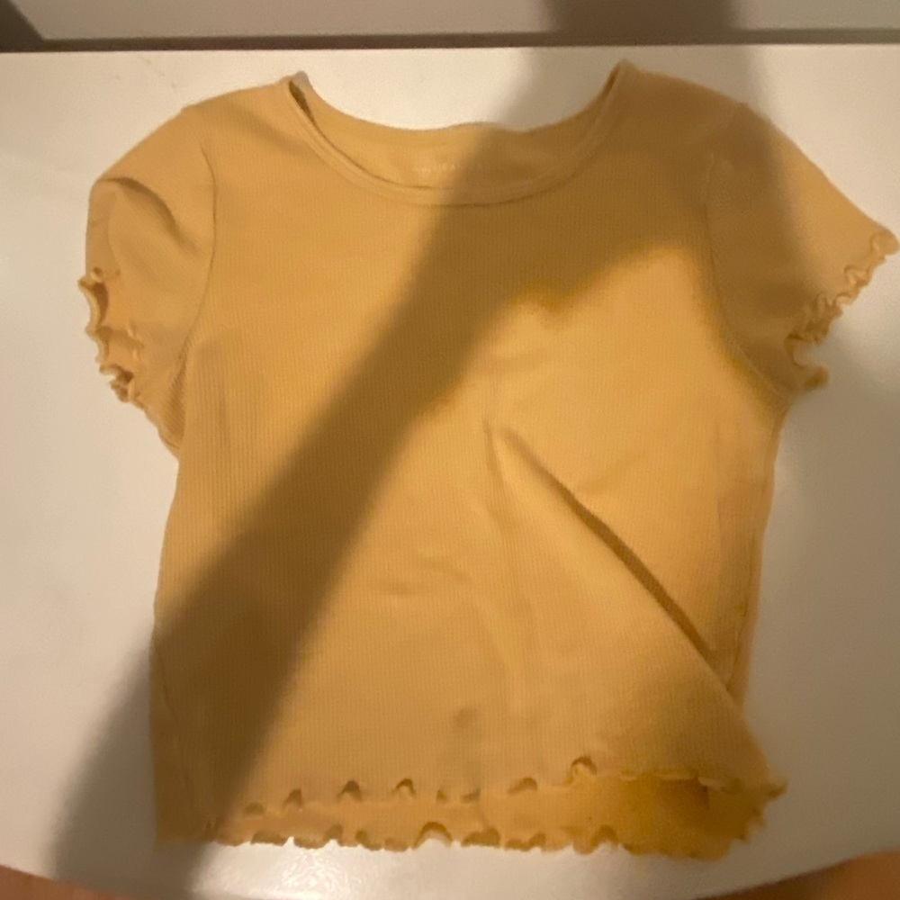 American Eagle Waffle Crew Neck Baby Tee (XS)